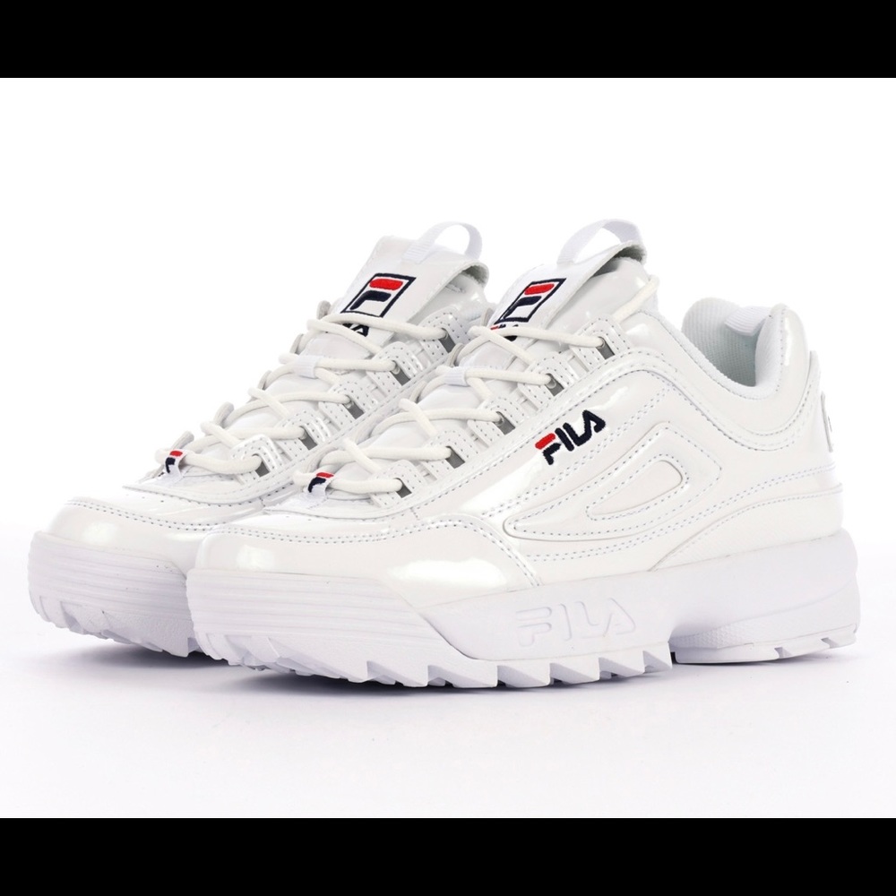 FILA WOMENS
Disruptor II Premium Patent - White